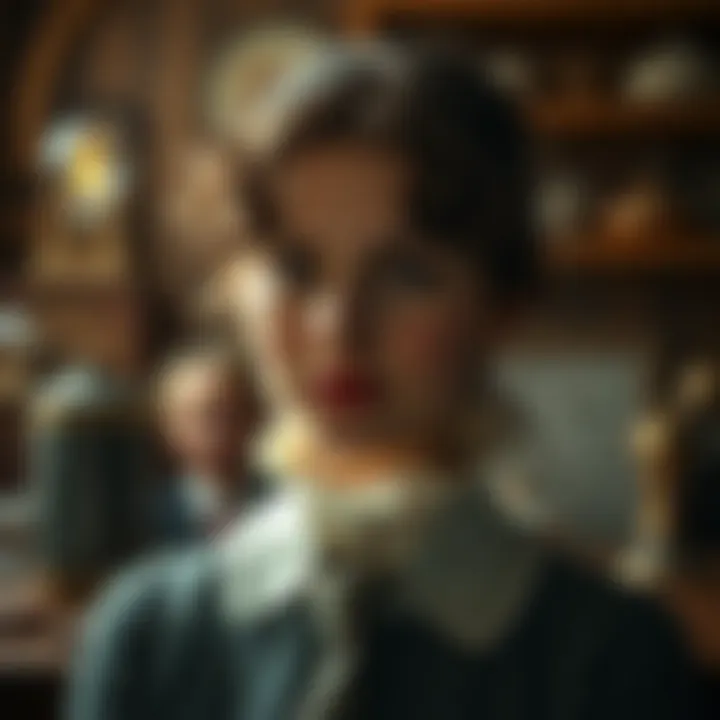 A portrait of a historical female inventor showcasing her innovative spirit