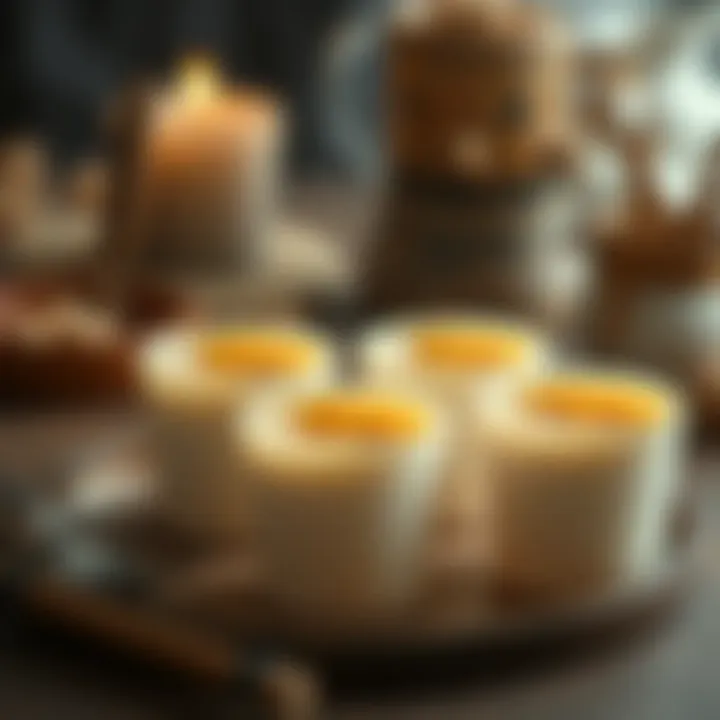 Candle Molds Filled with Beeswax Candle molds with beeswax inside