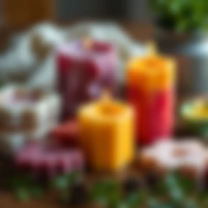 Assorted molds for shaping homemade candles