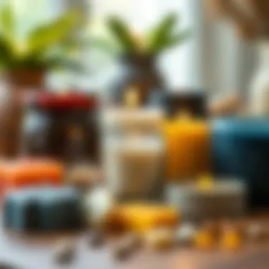 Collection of various wax types used for candle making