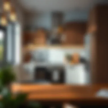 Functional kitchen space with innovative storage solutions