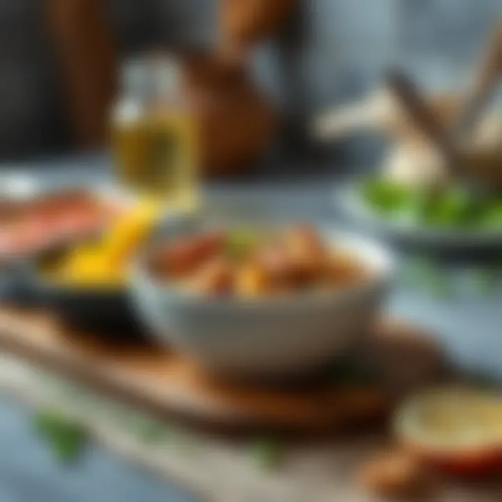 A visually appealing meal prepared with minimal waste.