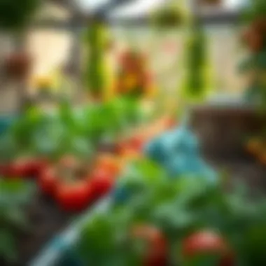 A vibrant vegetable patch in a home garden