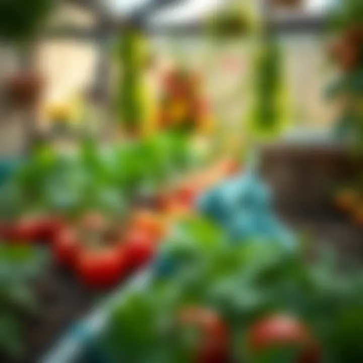 A vibrant vegetable patch in a home garden