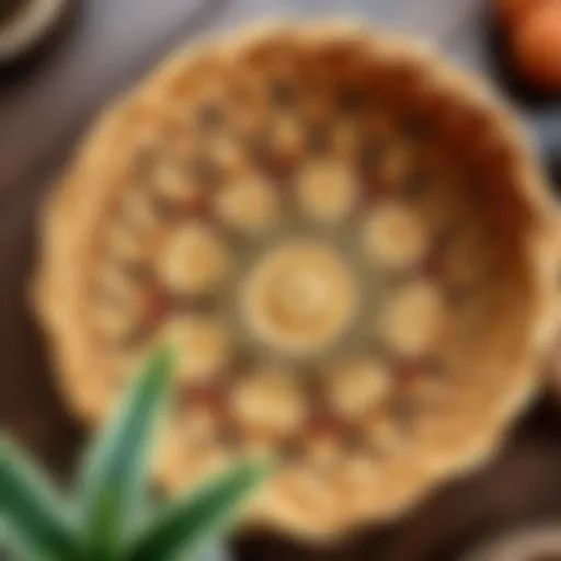 A beautifully woven basket showcasing intricate patterns