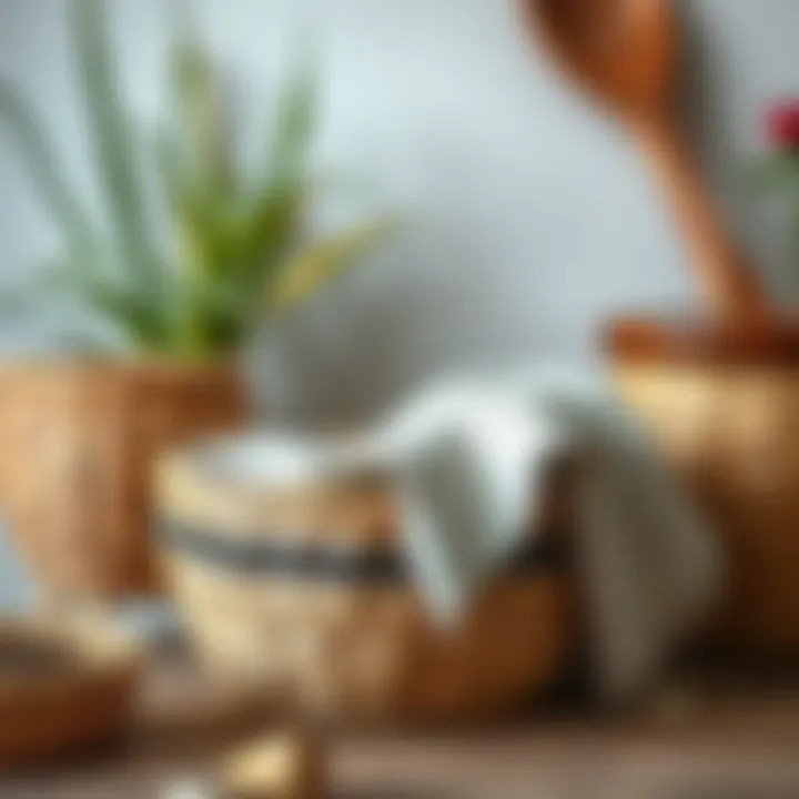 Natural fiber basket with a rustic charm, ideal for storage