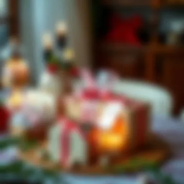 Presentation of wedding gifts in a creative setting