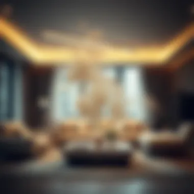 Dust in a Modern Living Space Dust particles floating in the air of a modern living room