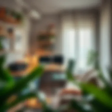 Functional home office with key organizational items