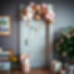 A beautiful handmade door decoration for newborn celebration