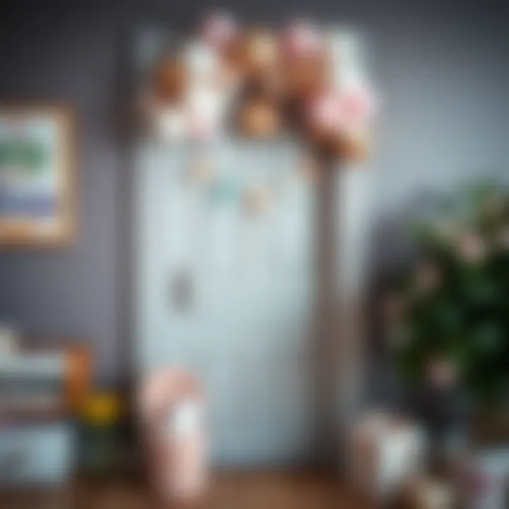 A beautiful handmade door decoration for newborn celebration