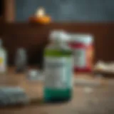 A bottle of solvent used for thinning oil paint