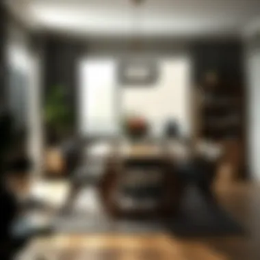 Cozy dining area featuring a twelve-seat table