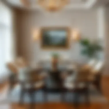 Elegant rectangular dining table set for twelve