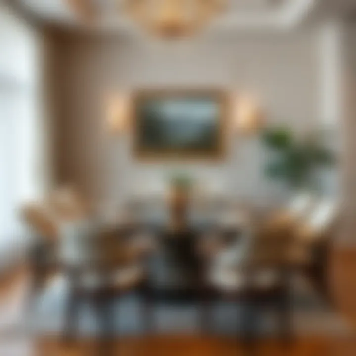 Elegant rectangular dining table set for twelve