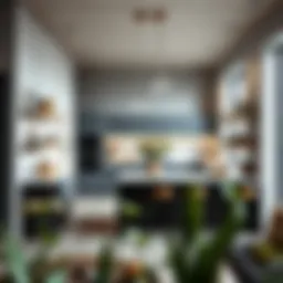 Modern open kitchen with stylish decor