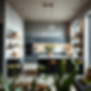 Modern open kitchen with stylish decor