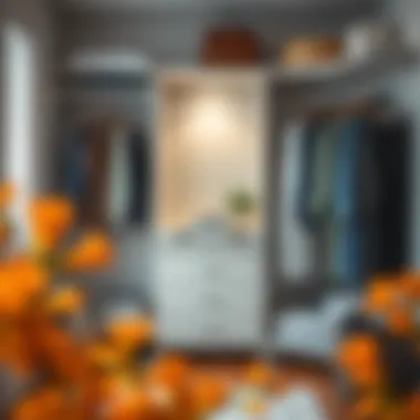 A neatly organized wardrobe space showcasing harmony