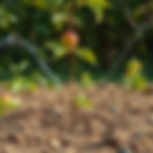 A well-prepared site for planting an plum tree showing fertile soil.