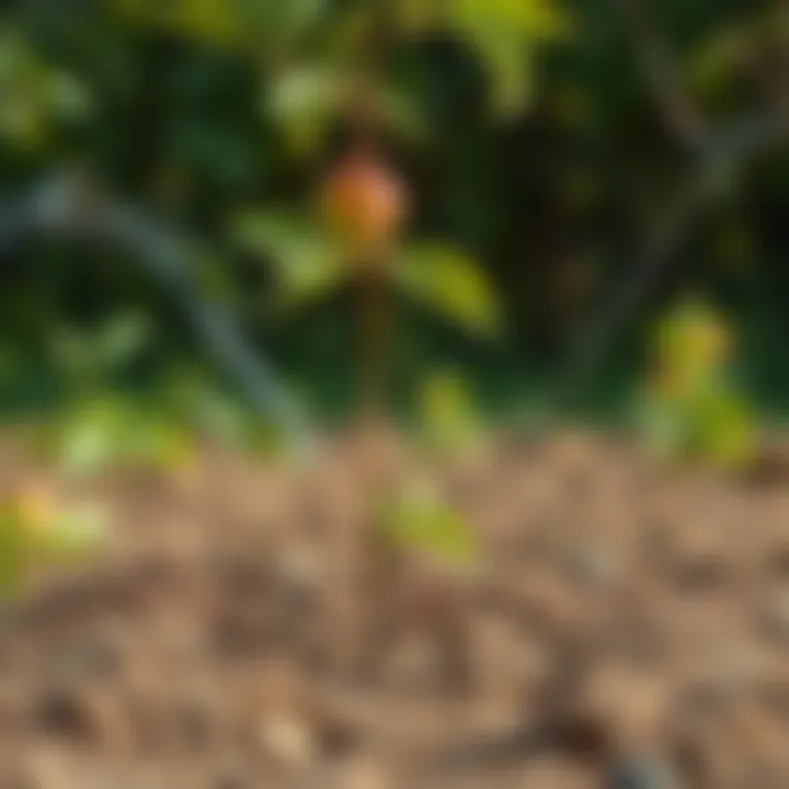 A well-prepared site for planting an plum tree showing fertile soil.