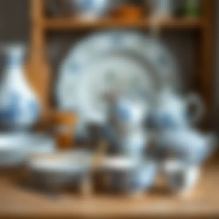 A selection of painting materials for porcelain decoration