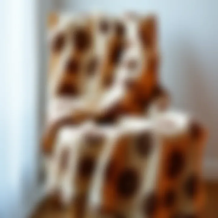 Crocheted blanket draped over a chair