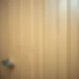 A close-up view of a PVC coated door showcasing its surface texture