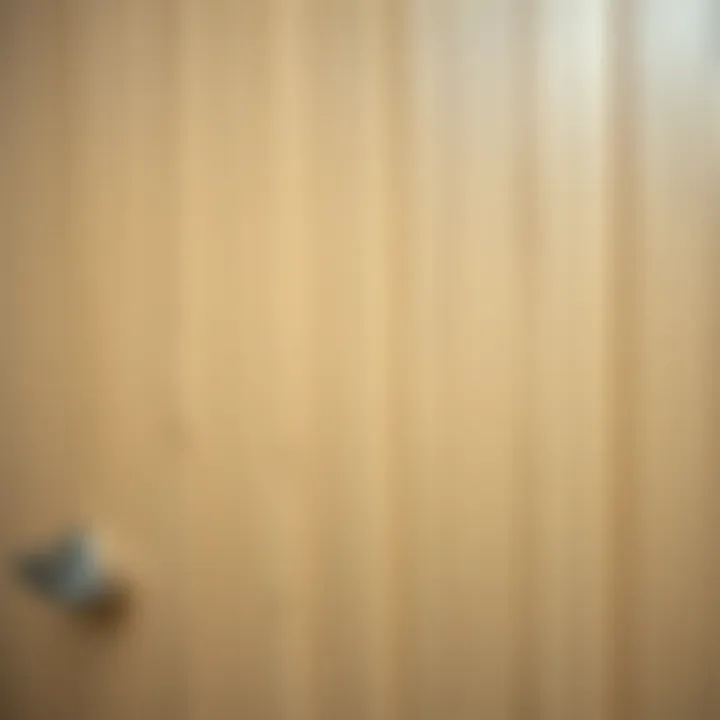 A close-up view of a PVC coated door showcasing its surface texture