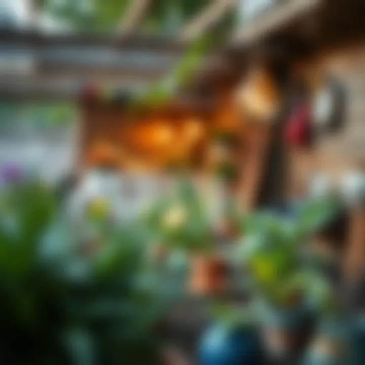 Garden decor from repurposed materials