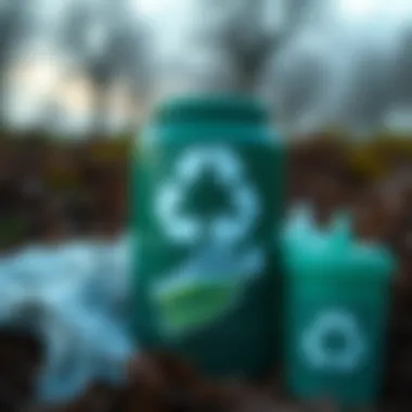 Understanding Plastic Waste Visual representation of plastic waste and recycling symbols