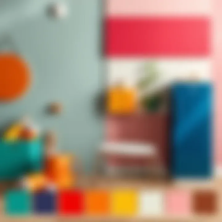 Vibrant Retro Color Palette Colorful retro color palette with swatches