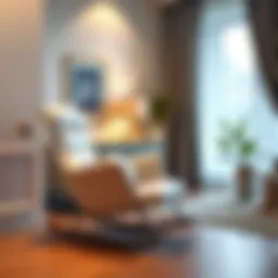 Elegant rocking chair in a modern living room setting