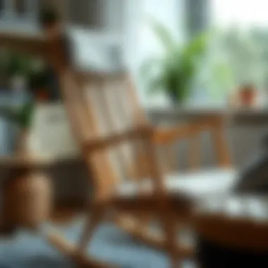 Ergonomic Design of a Rocking Chair Close-up of the ergonomic design of a rocking chair