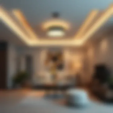 Cozy ceiling lighting concept for living spaces