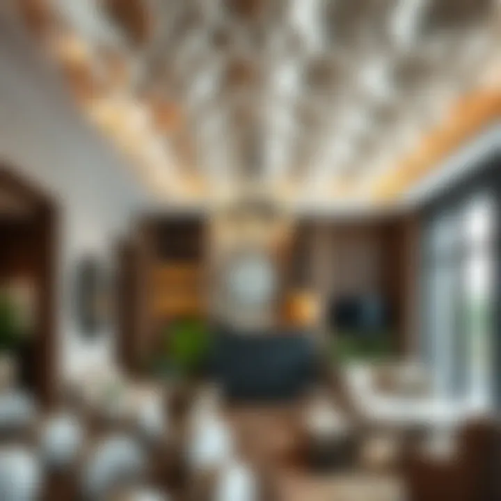 Unique materials for ceiling decoration