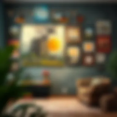 Inspiration board filled with various wall painting ideas