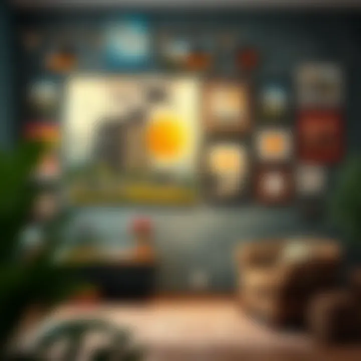 Inspiration board filled with various wall painting ideas