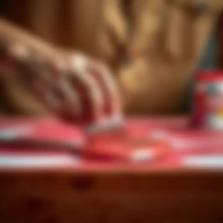 Application method for silicone paint on a surface