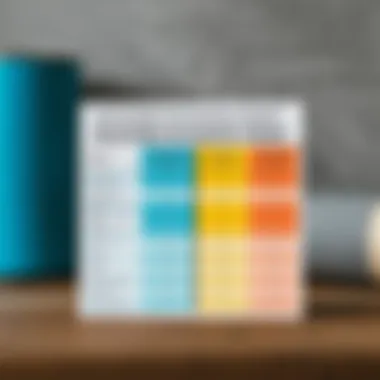 Comparison chart of silicone and plastic paint properties