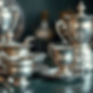 A collection of silver items before polishing