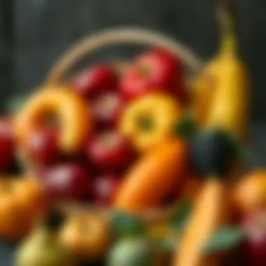 Vibrant spring fruits in a basket