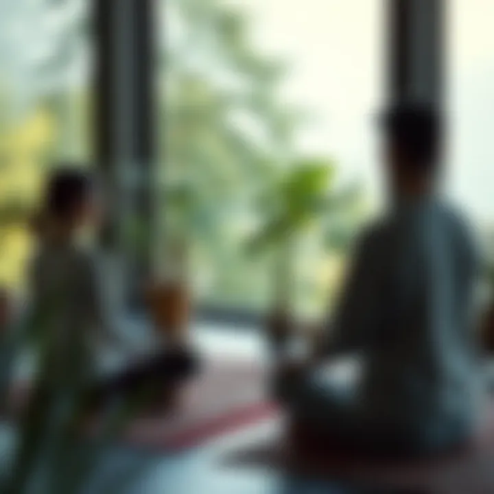 Meditation session in a peaceful setting