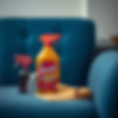 Cleaning supplies for maintaining suede upholstery