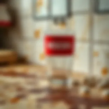 Different surfaces with coffee stains