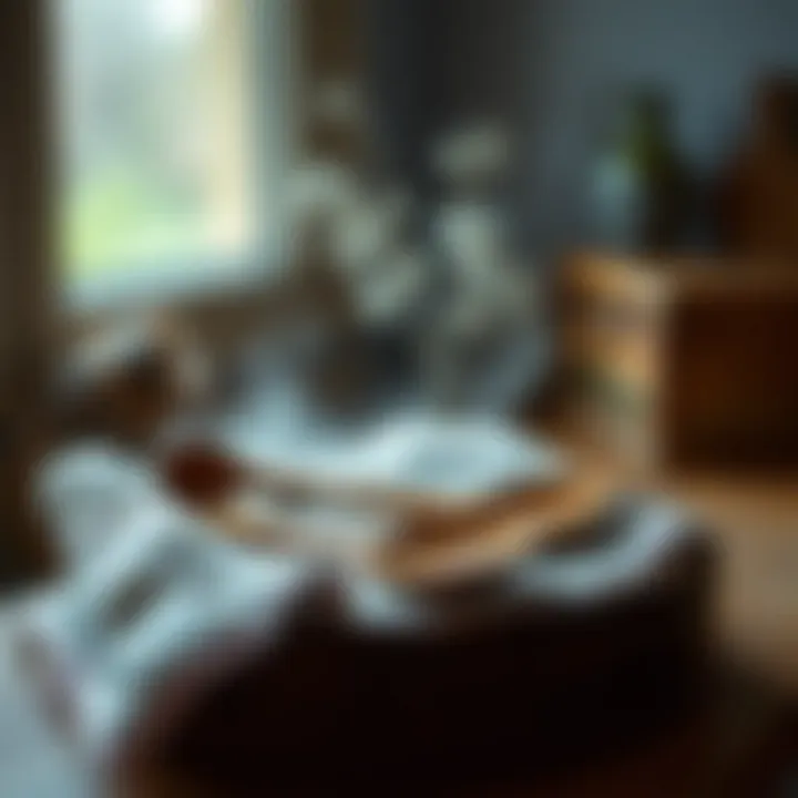 Drying wooden spoons on a clean towel