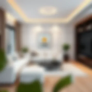 Minimalist Living Room Emphasizing Modern Aesthetics Stylish living room showcasing minimalist decor