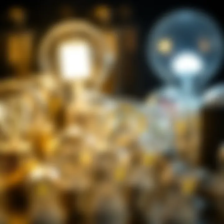 A close-up of different LED bulbs, highlighting their design and efficiency