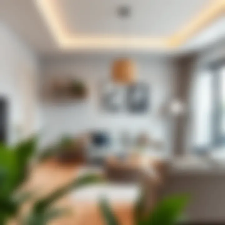 A clean and organized living room