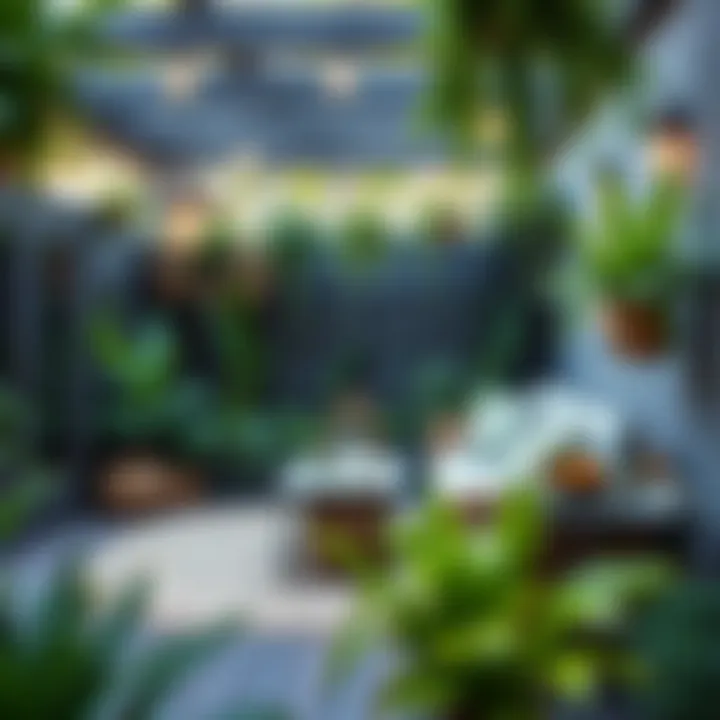 Cozy outdoor space with greenery