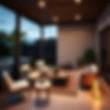 Elegant terrace design with modern furniture